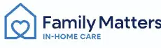 Logo of Family Matters In-Home Care with a house icon.