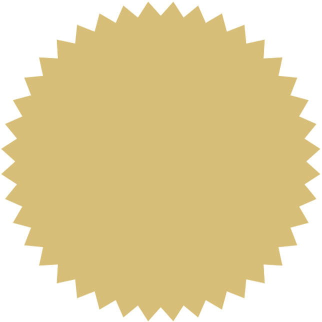 Tan jagged circular shape illustration