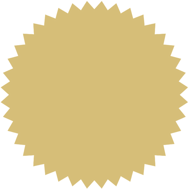 Tan jagged circular shape illustration